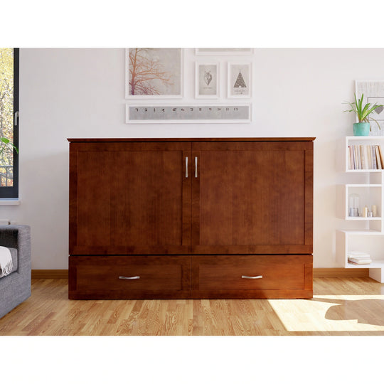 Hamilton Murphy Bed Chest with Mattress and Storage Drawer