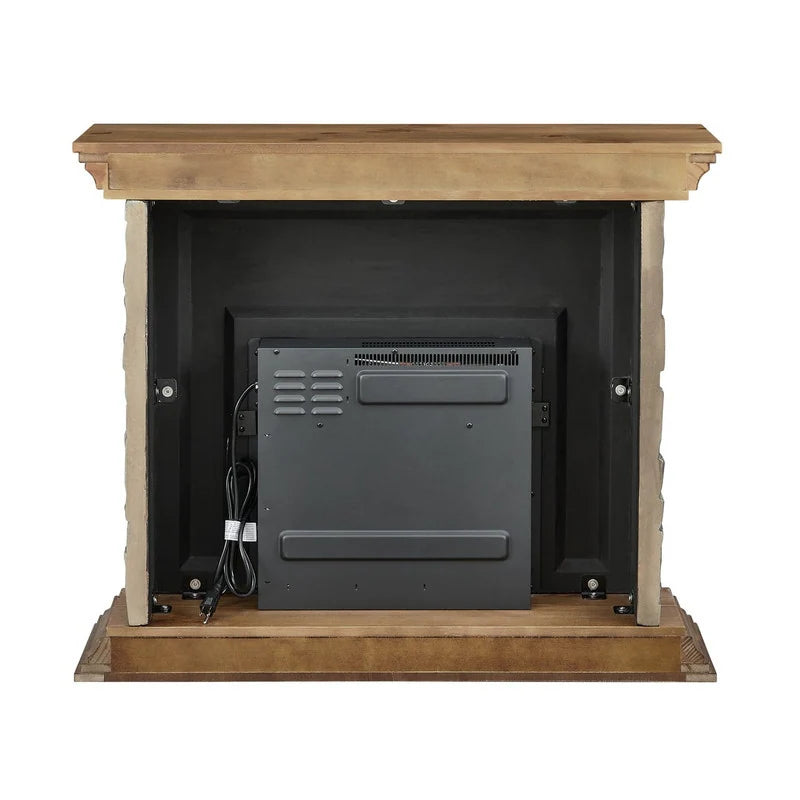40 In. Faux Stone Freestanding Electric Fireplace - 40" in Width
