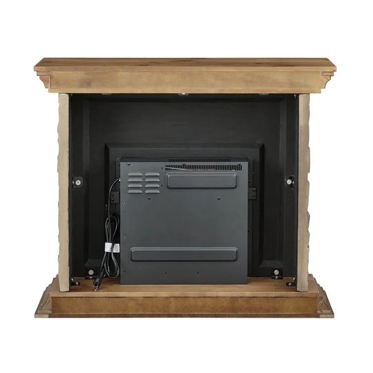 40 In. Faux Stone Freestanding Electric Fireplace - 40" in Width