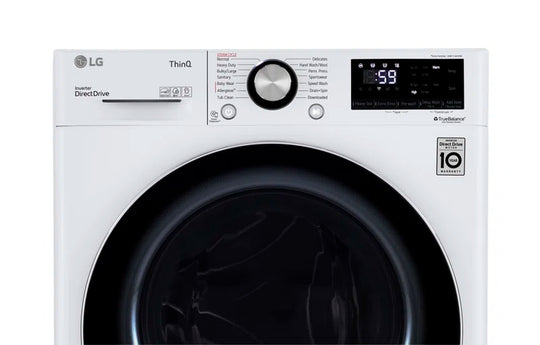 Smart Wi-Fi Enabled Compact Front Load Washer with Built-In Intelligence, White, 2.4 Cu. Ft.