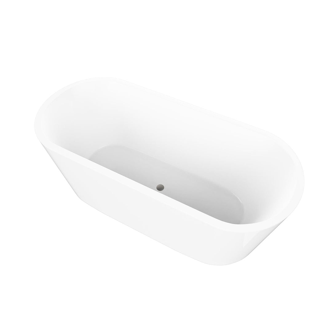 54" Acrylic Freestanding Soaking Bathtub
