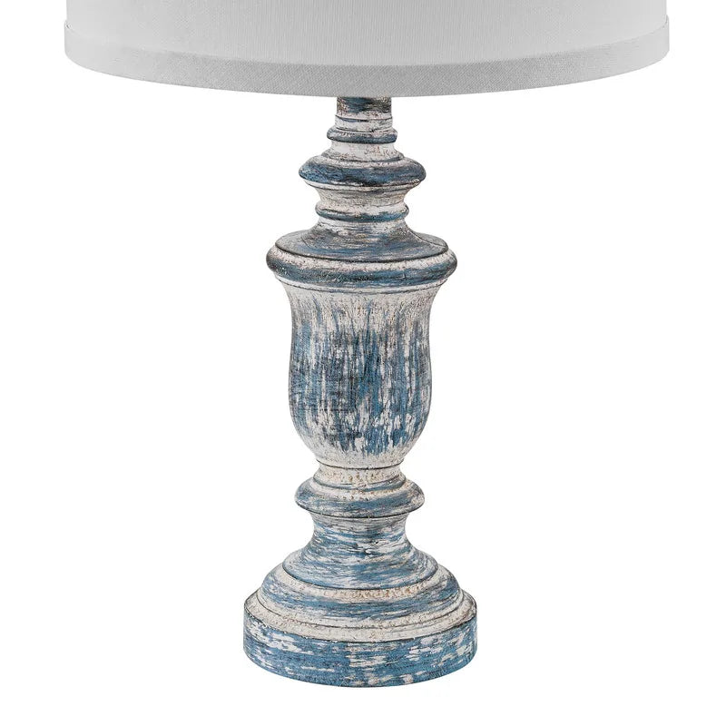 22" Rustic Table Lamp Set with Fabric Shade(Set of 2) - W11" * H 22"