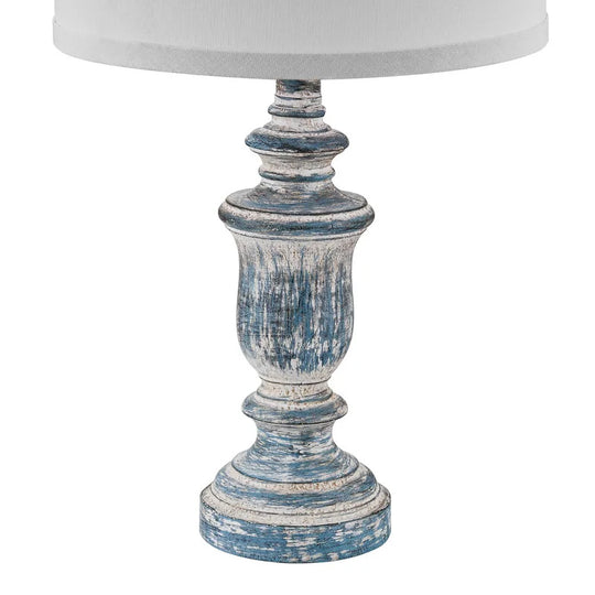 22" Rustic Table Lamp Set with Fabric Shade(Set of 2) - W11" * H 22"