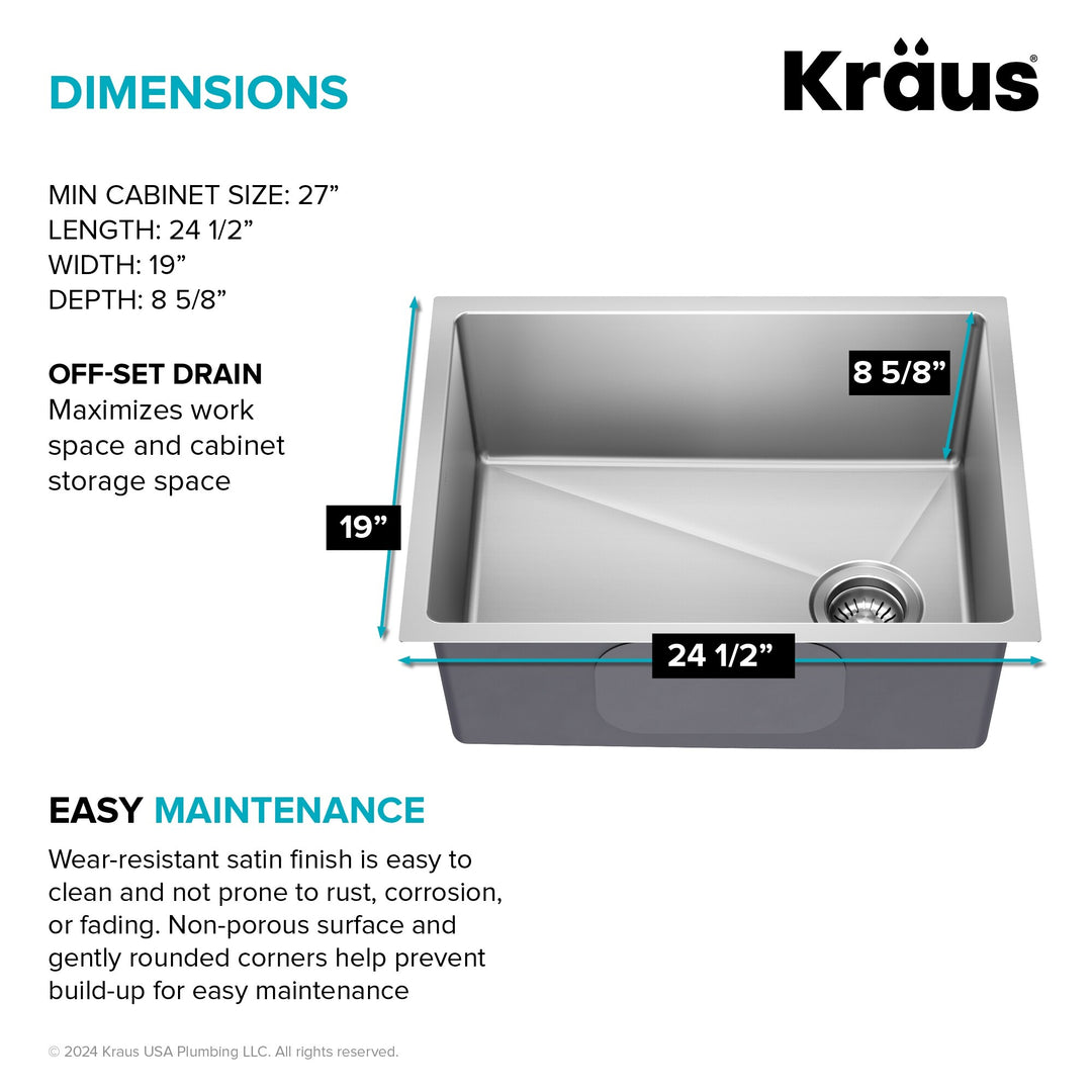 Fairlane Undermount 18 Gauge Stainless Steel Kitchen Sink