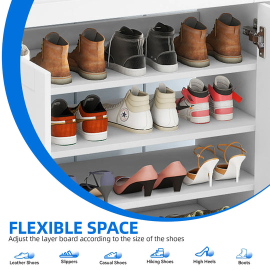 Shoe Storage Cabinet with Drawers Entryway Shoe Storage