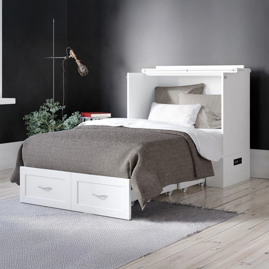 Hamilton Murphy Bed Chest with Mattress and Storage Drawer