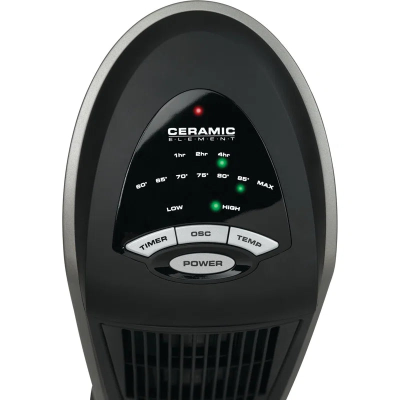 Ceramic 1,500 Watt Portable Electric Tower Heater with Remote Control