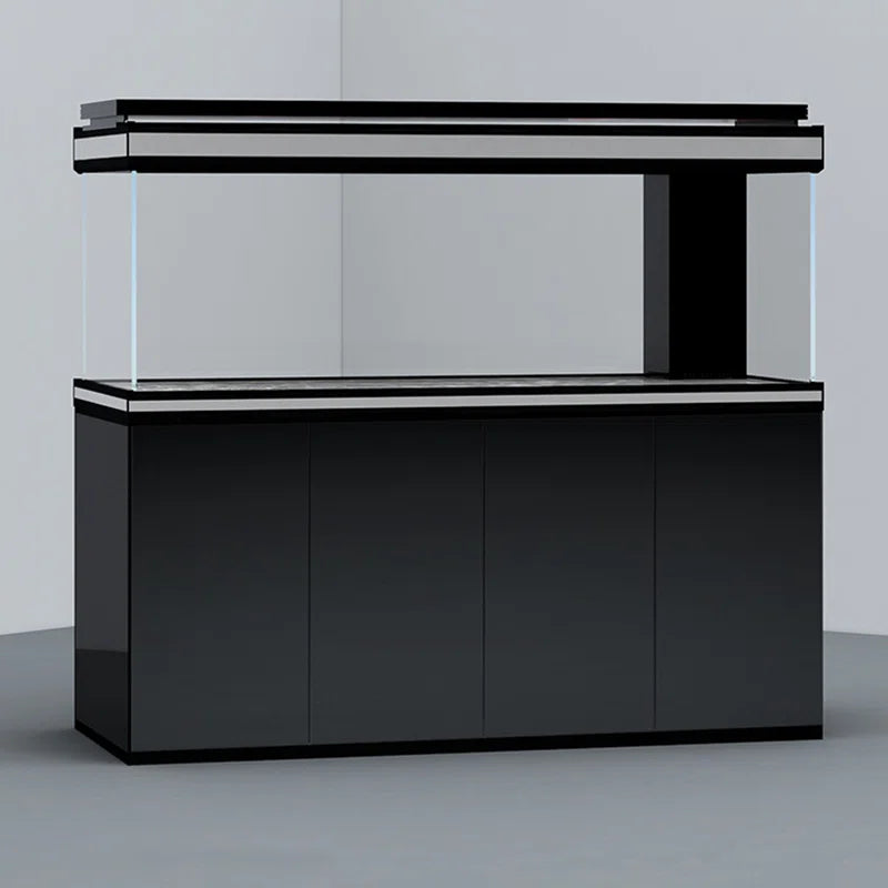 Black Large Minimalist Rectangular Aquarium Tank