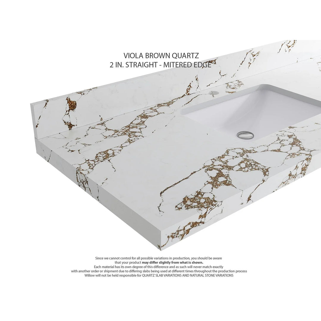 Willow Collection 84 in W X 22 in D X 36 in H Boston Double Bowl Sink Bathroom Vanity with Countertop