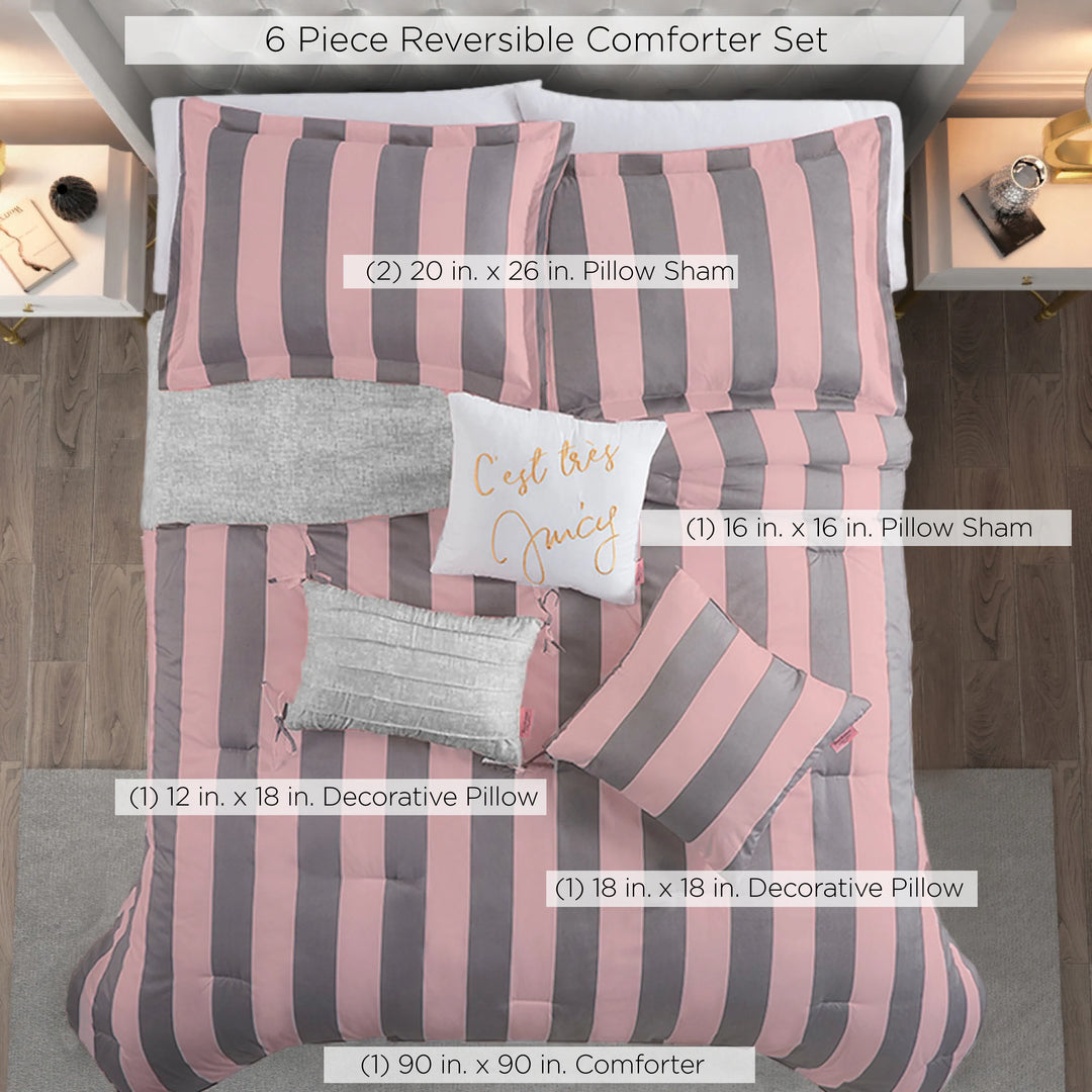 Juicy Reversible Cabana Stripe Bedding Set