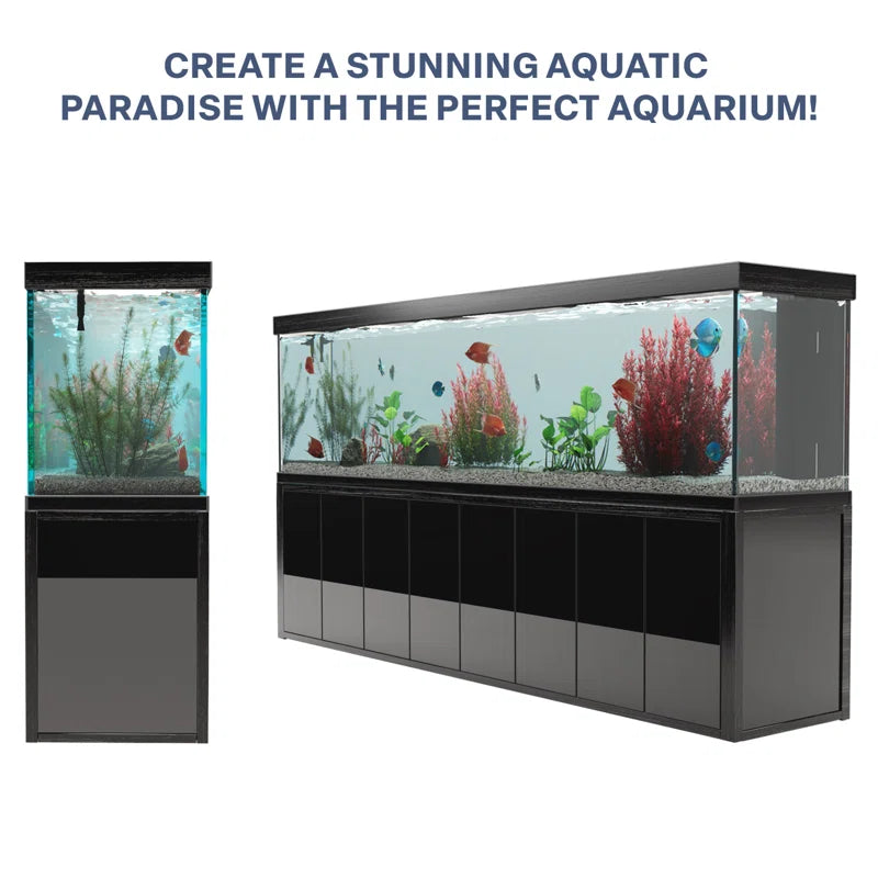 600 Gallon Tempered Glass Aquarium Black