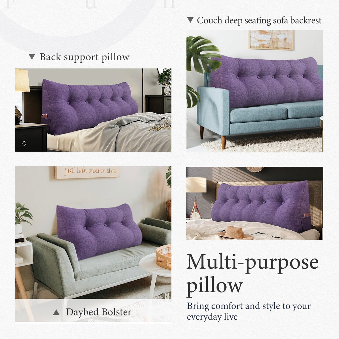 Bed Rest Wedge Reading Pillow Headboard Back Support Cushion