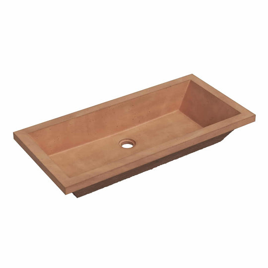 Arcata Nativestone Concrete Undermount Trough Bathroom Sink