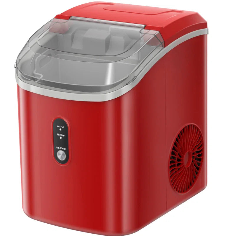 Nugget Countertop Ice Maker with Soft Chewable Ice, Automatic 34S in 24 Hours, Pebble Portable Ice Machine with Ice Scoop, Self-Cleaning, One-Click Operation, for Kitchen,Office