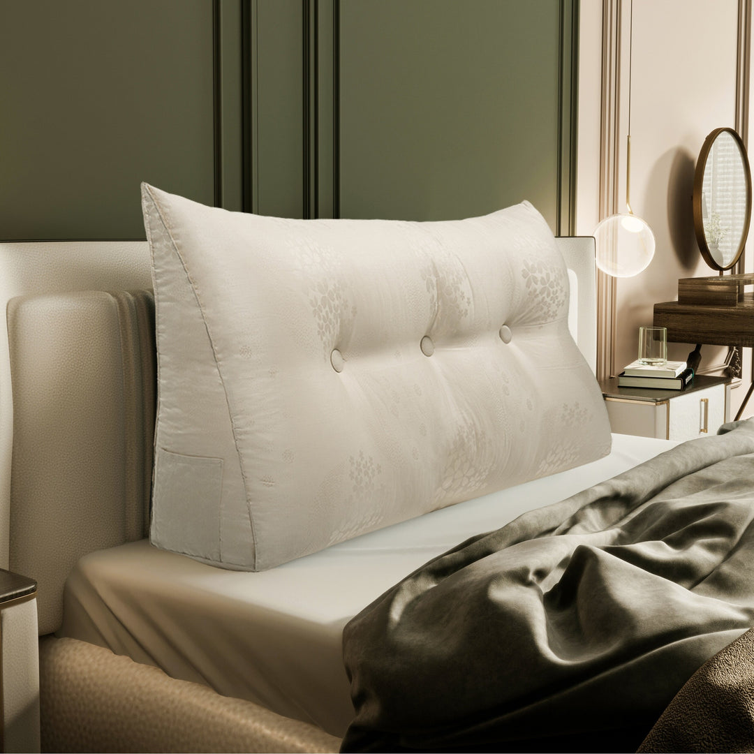 Bed Rest Wedge Reading Pillow Headboard Back Support Cushion