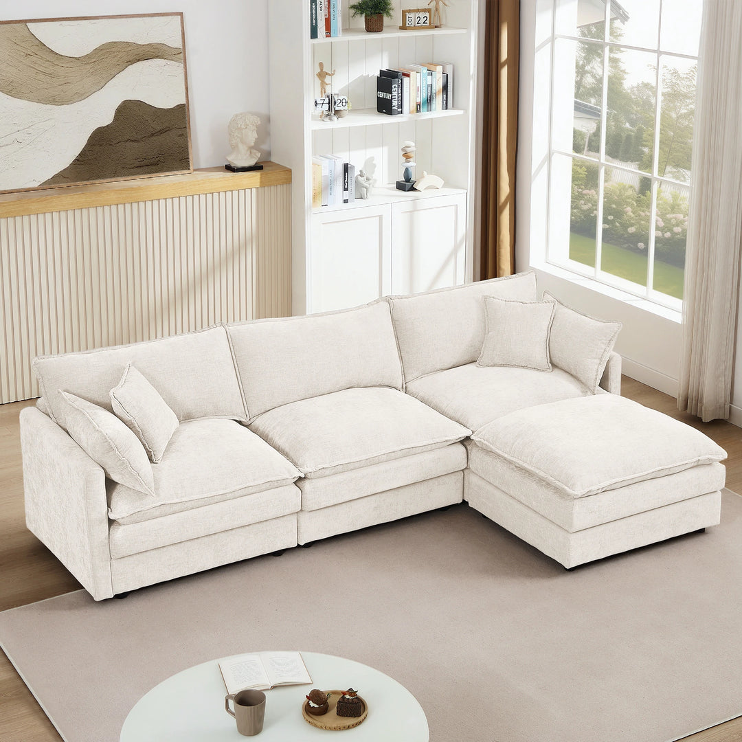 Modular Sectional Sofa, 102 Inch L Shaped Couch Set for Living Room