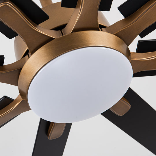 65-Inch Modern Reversible Dimmable Large Ceiling Fan with Light and Remote