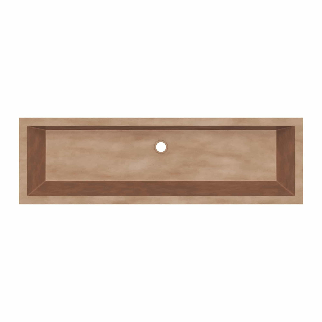 Arcata Nativestone Concrete Undermount Trough Bathroom Sink