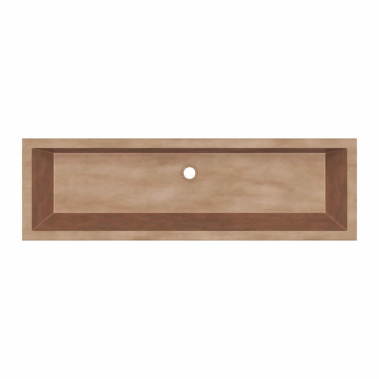 Arcata Nativestone Concrete Undermount Trough Bathroom Sink