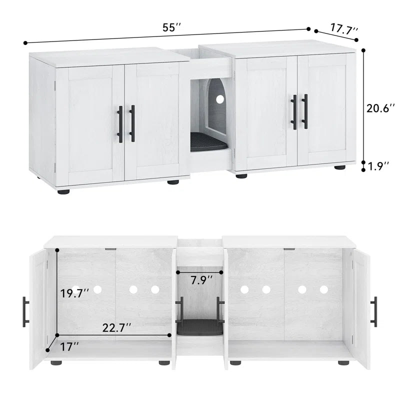 Dyte Medium Density Fiberboard (MDF) Litter Box Enclosure