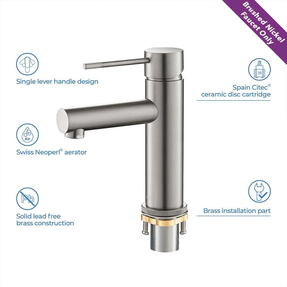 Luxury Single Hole Bathroom Faucet