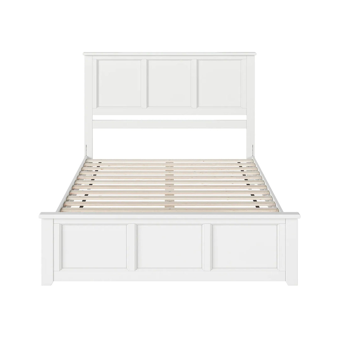 Charlotte Solid Wood Low Profile Platform Bed with Matching Footboard