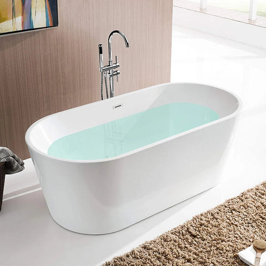 54" Acrylic Freestanding Soaking Bathtub