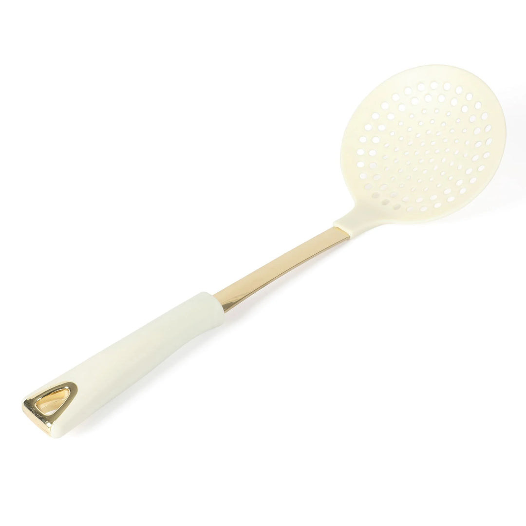 Lockton 5 Linen W/ Gold Stainless Steel & Nylon Kitchen Tool Set