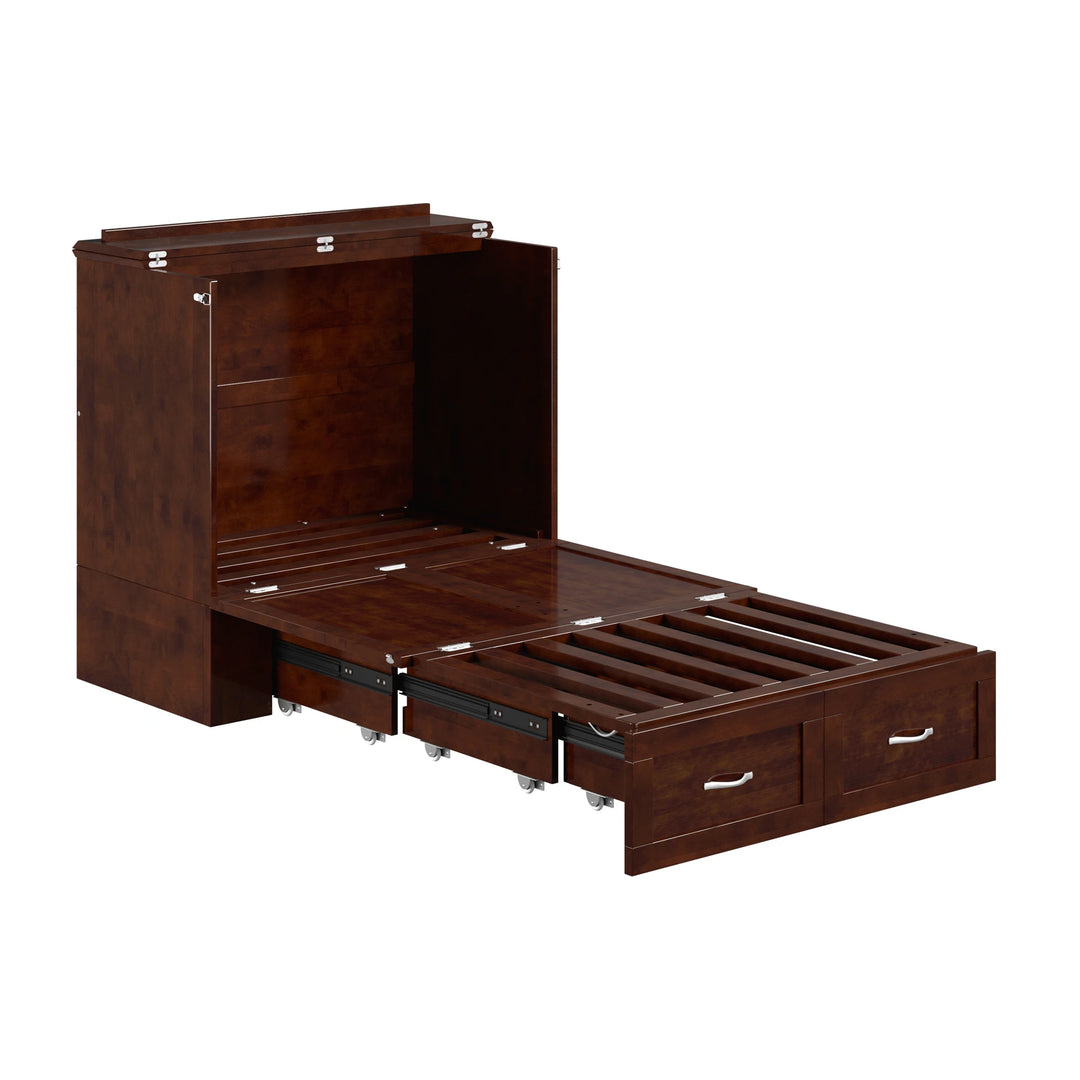 Hamilton Murphy Bed Chest with Mattress and Storage Drawer
