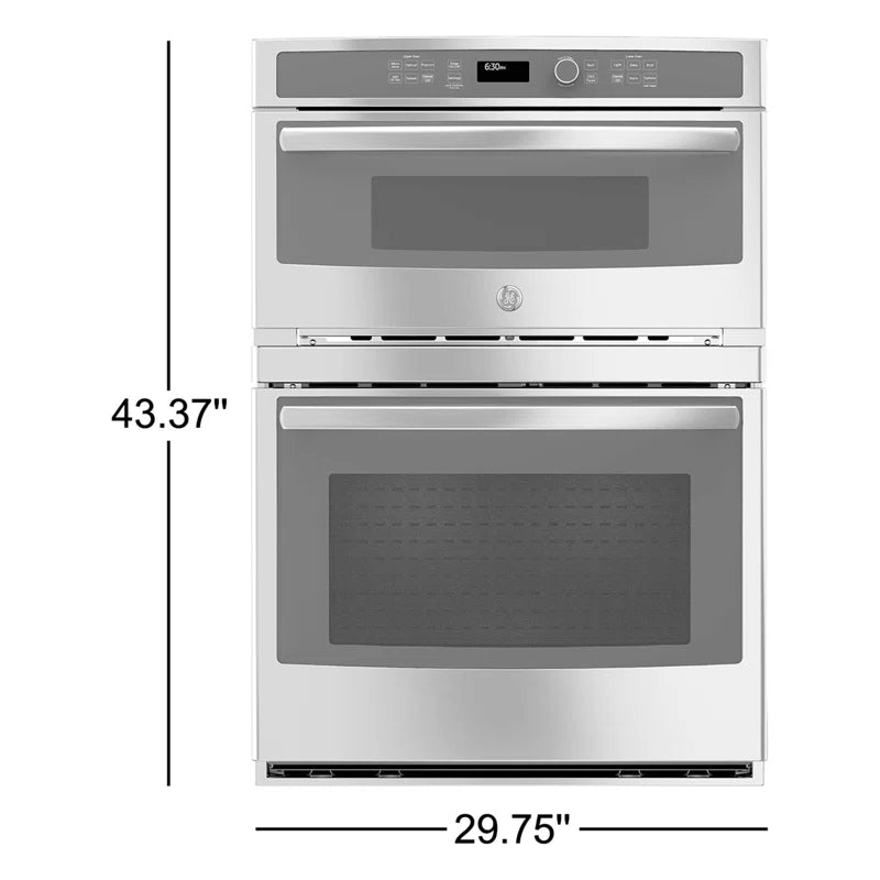 30" Self-Cleaning Electric Wall Oven with Built-In Microwave