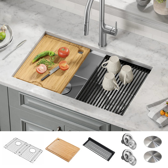Kore Workstation Undermount Stainless Steel Kitchen Sink