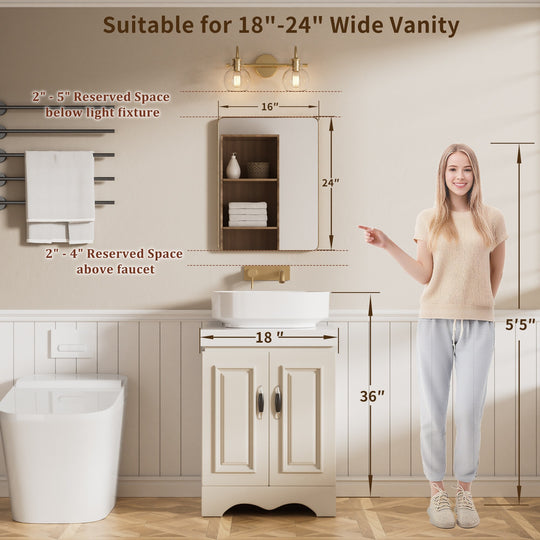 Modern Rounded Rectangle Metal Frame Wall Mirror