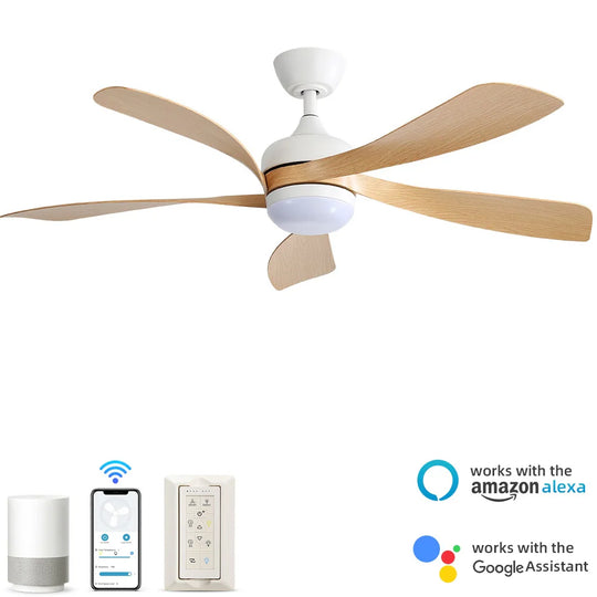Sofucor 45/52 Inch Ceiling Fan with Remote & Lights Quiet DC Motor 5 Blade High CFM Modern Fan
