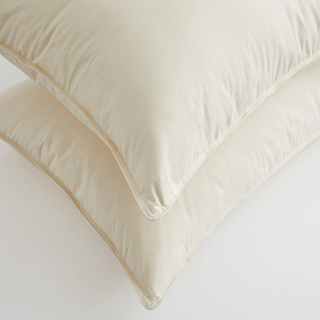Set of 2 100% Organic Cotton down Feather Pillow-In-A-Pillow Design Bed Pillow