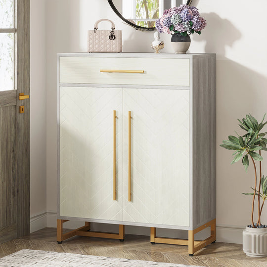 20-Pair Shoe Storage Cabinet with Drawer for Entryway - 31.5"L X 15.75"W X 39.37"H