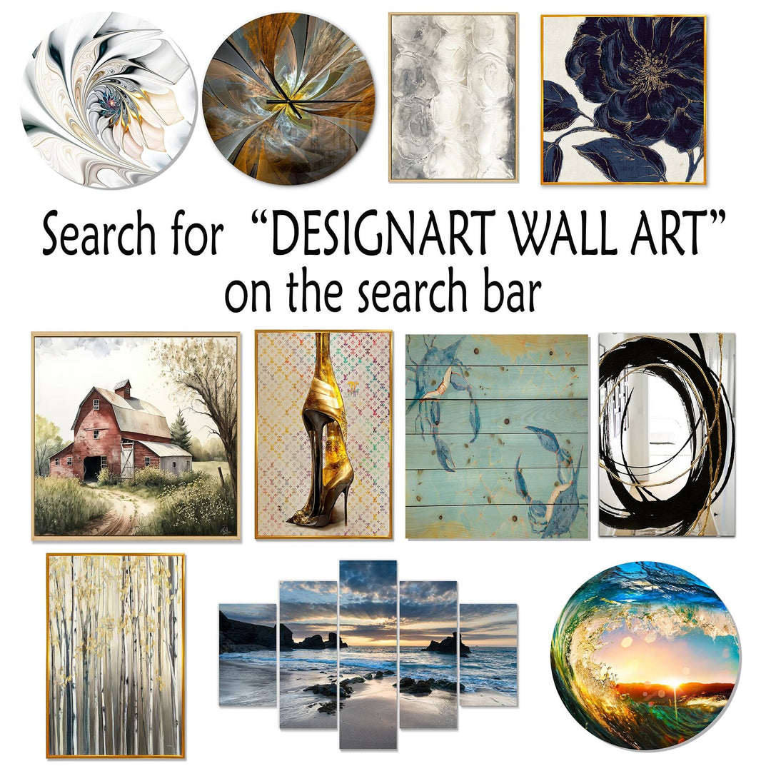 Designart "Blue Kinetic Waves I" Nautical & Beach round Mirror for Wall Decor - Nautical & Coastal Teal Bedroom Mirror