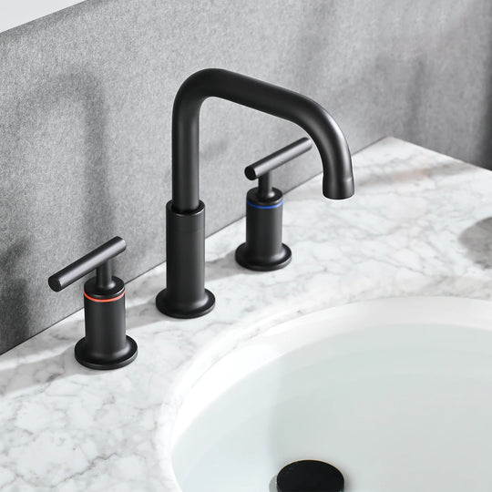 8 Inch Luxury Widespread Bathroom Sink Faucet with Pop-Up Drain