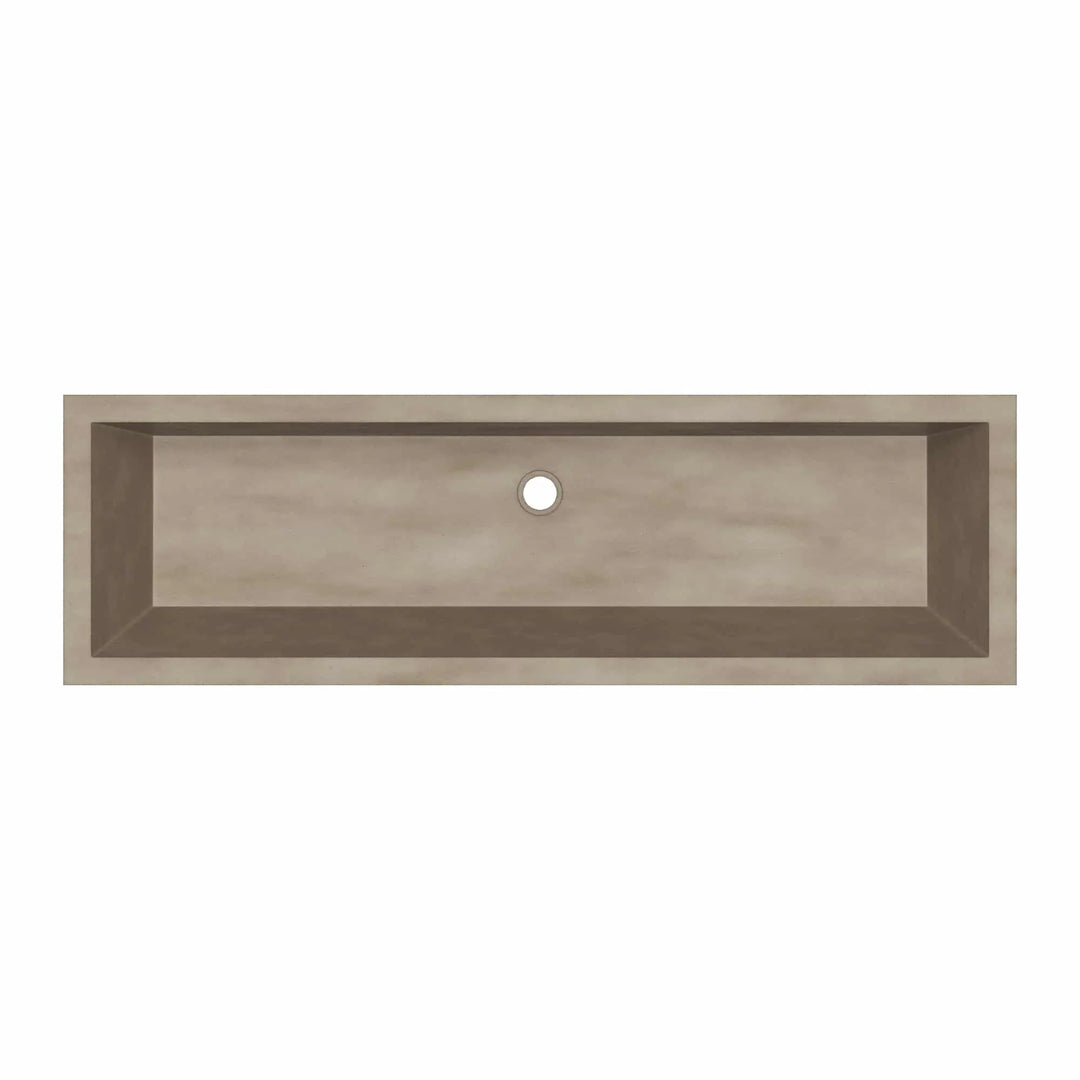 Arcata Nativestone Concrete Undermount Trough Bathroom Sink