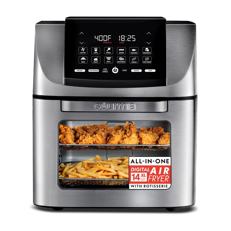 14 Quart All-In-One Digital Air Fryer Oven with Touchscreen, Rotisserie and Dehydrator