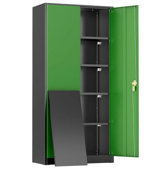 Metal Garage Storage Cabinets ( 72'' H X 36'' W X 18'' D ) with 4 Adjustable Shelves and Lockable Doors