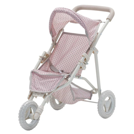 Olivia'S Little World Doll Jogging-Style Stroller, Pink/Cream/Gray