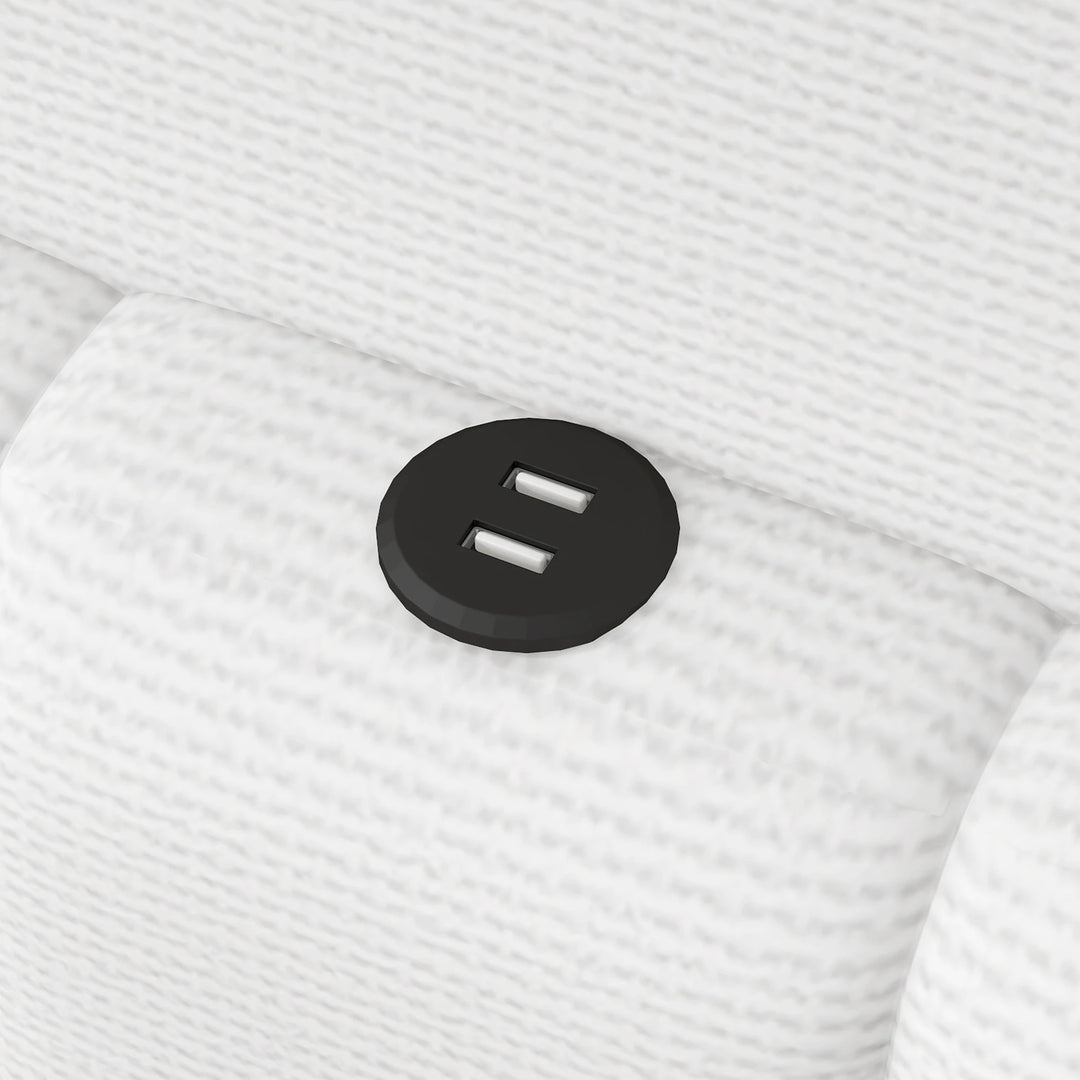 Upholstered Low-Profile Daybed Platform Bed Built-In USB Ports and LED Light Belt, Grounded Design with Padded Backrest