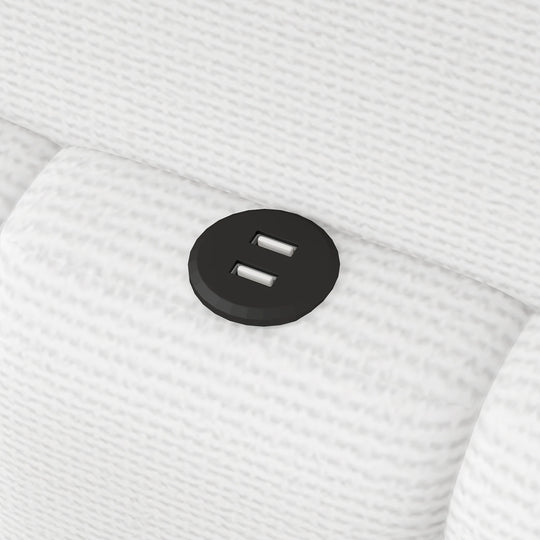Upholstered Low-Profile Daybed Platform Bed Built-In USB Ports and LED Light Belt, Grounded Design with Padded Backrest