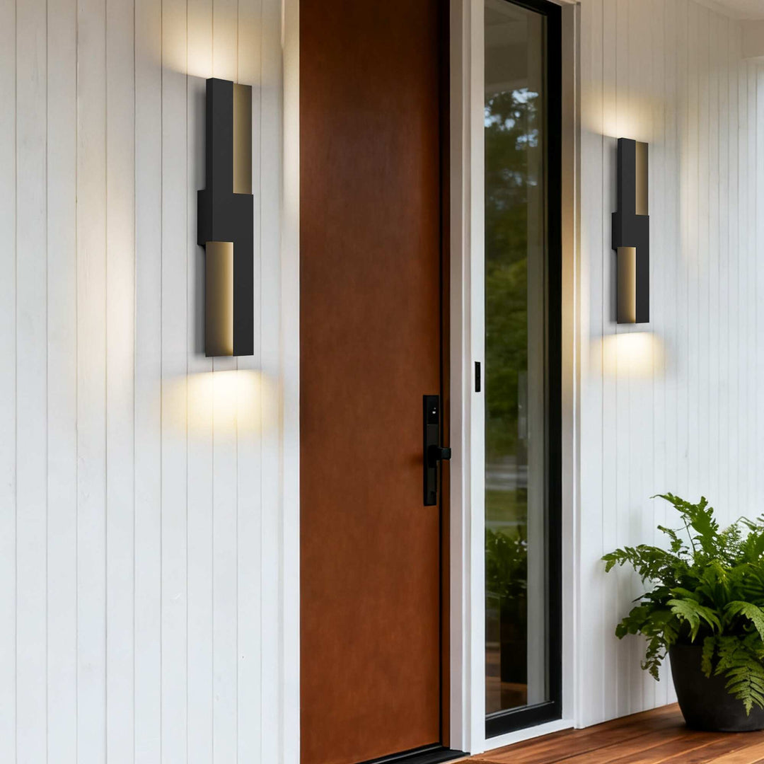 Modern 36W Black Integrated LED Outdoor/Indoor Wall Sconce 23.6Inch