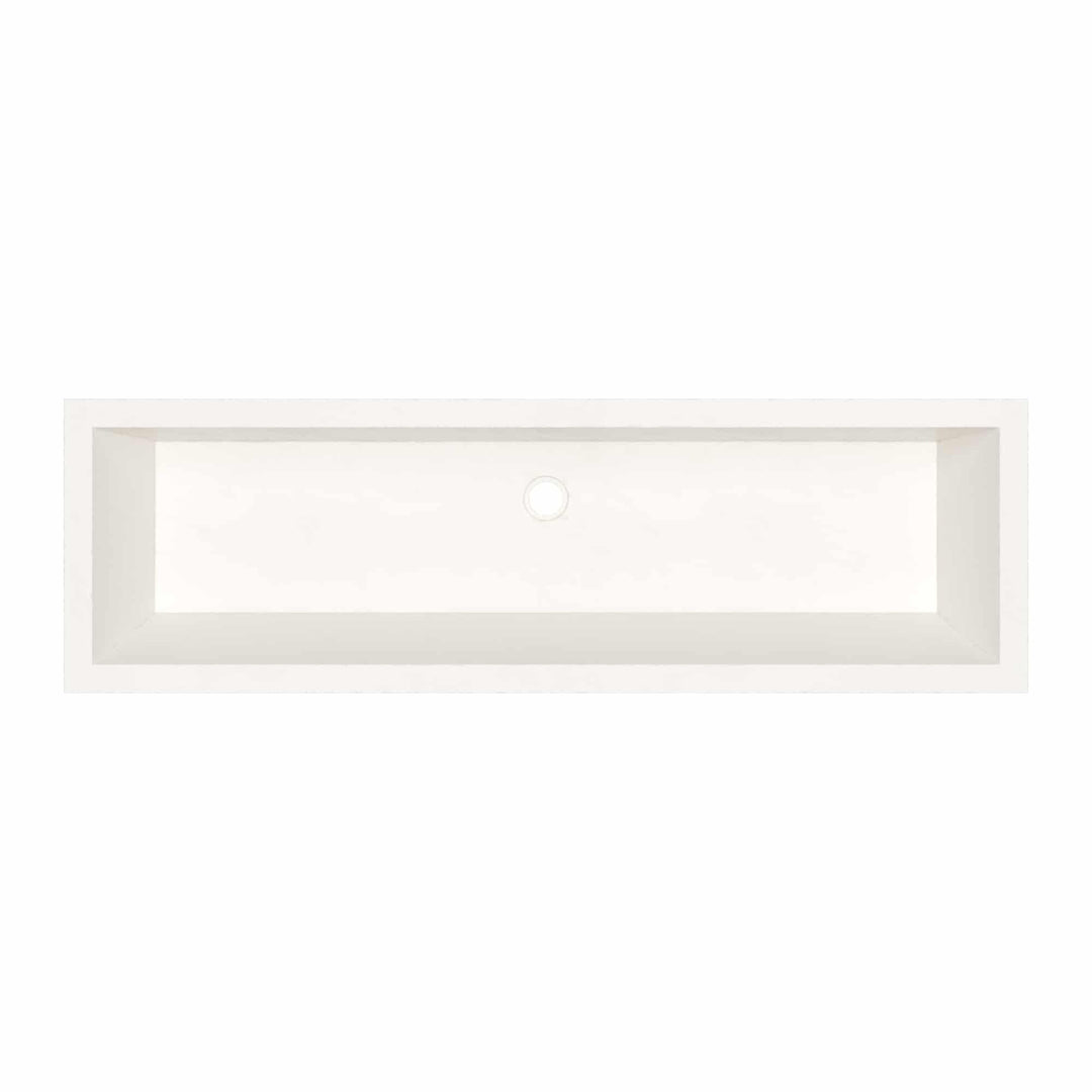 Arcata Nativestone Concrete Undermount Trough Bathroom Sink