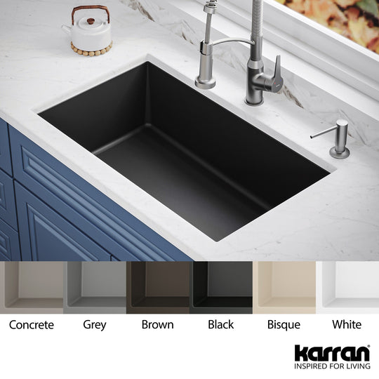 Undermount Quartz Single-Bowl Kitchen Sink