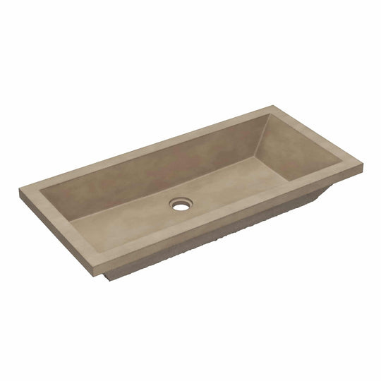 Arcata Nativestone Concrete Undermount Trough Bathroom Sink