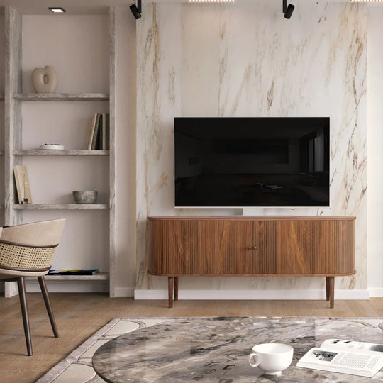 Sideboard Cabinet with Doors and Shelves - Cabinet for Living Room, Bedroom, Entryway and Office Credenza. Kitchen Buffet, Modern Media Console Table with Storage