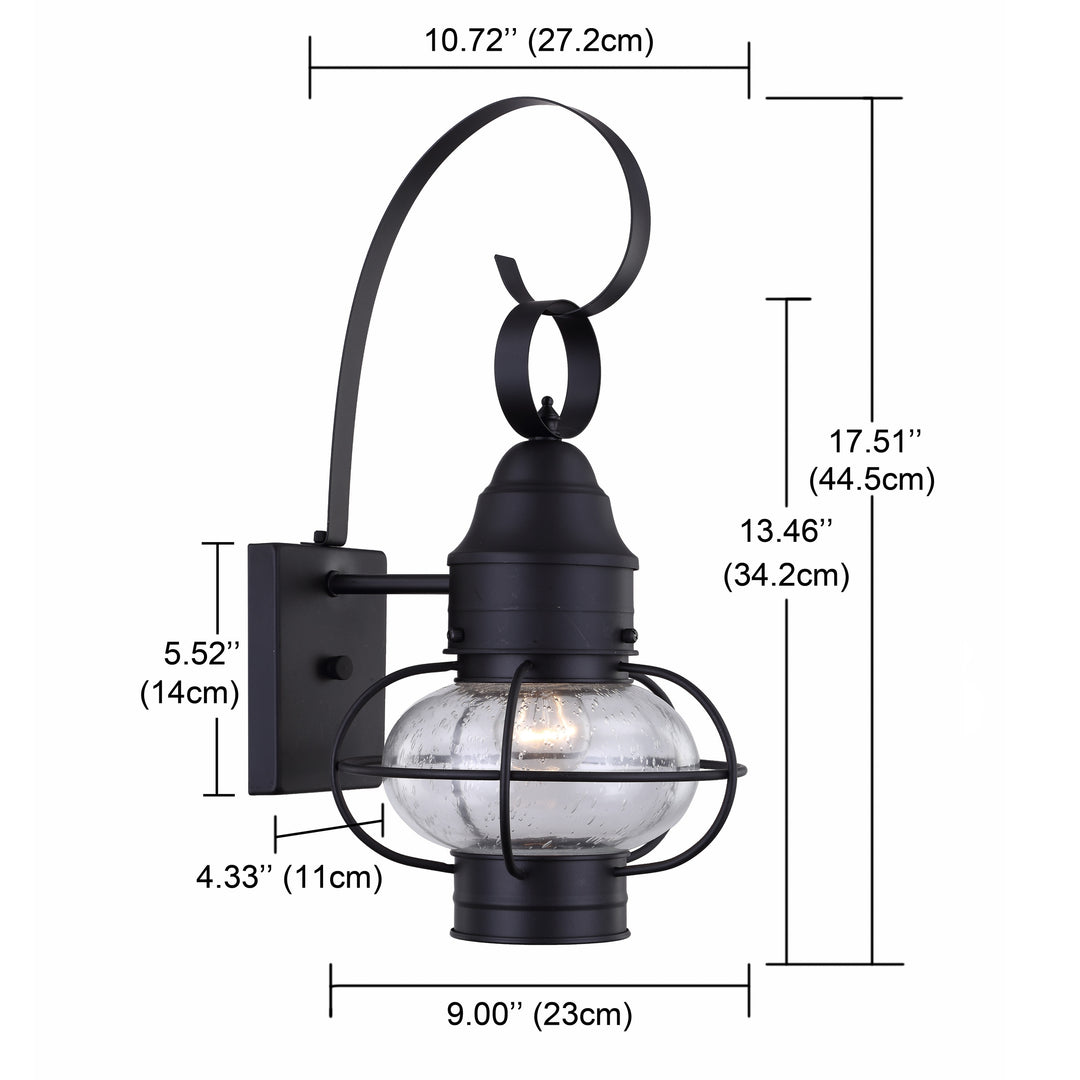 2 Pack 1-Light Outdoor Wall Lantern Lights Set - 9"X10.72"X17.51"