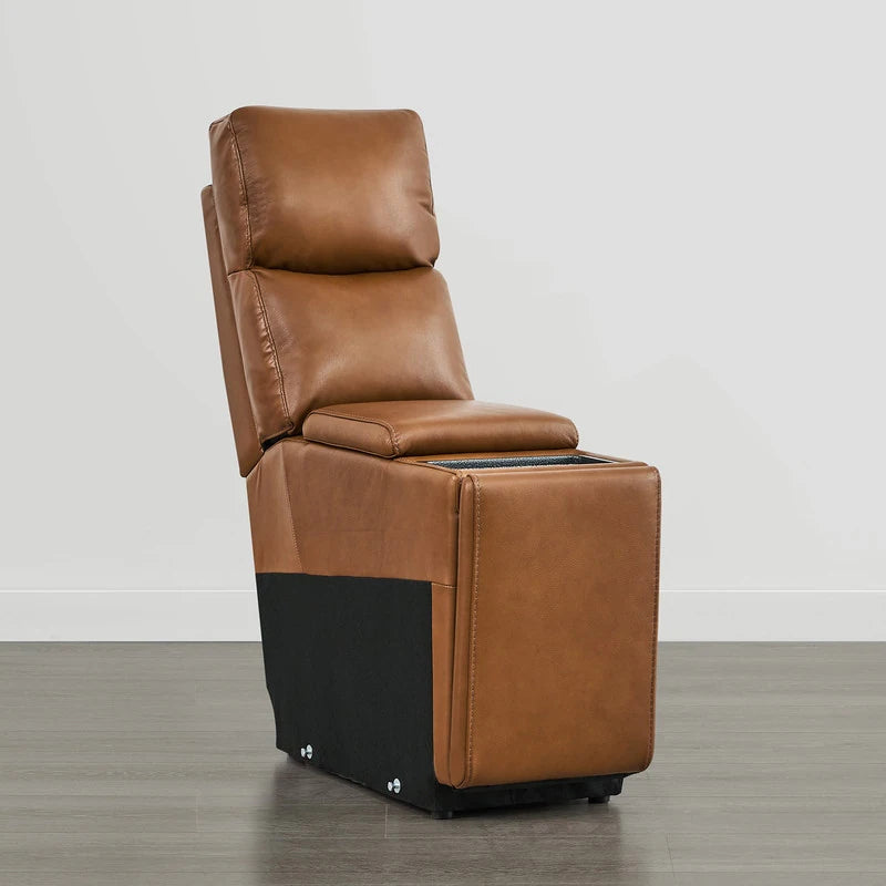 Hadlee Genuine Leather Reclining Sofa with Multi-Function Console.